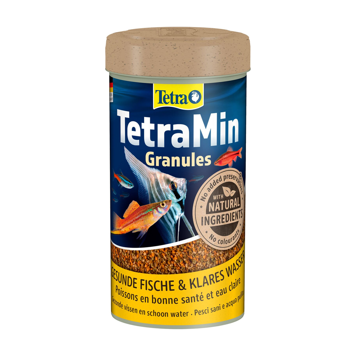 TetraMin Granules tropical fish food, 250 mL (100 g) container