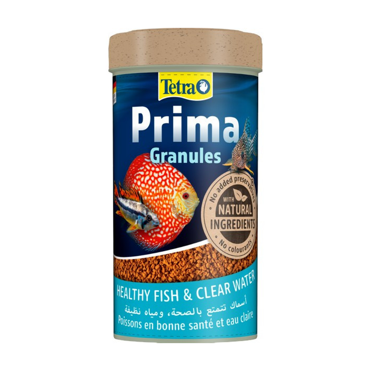 Tetra Prima Granules fish food, 250 mL (75 g) container