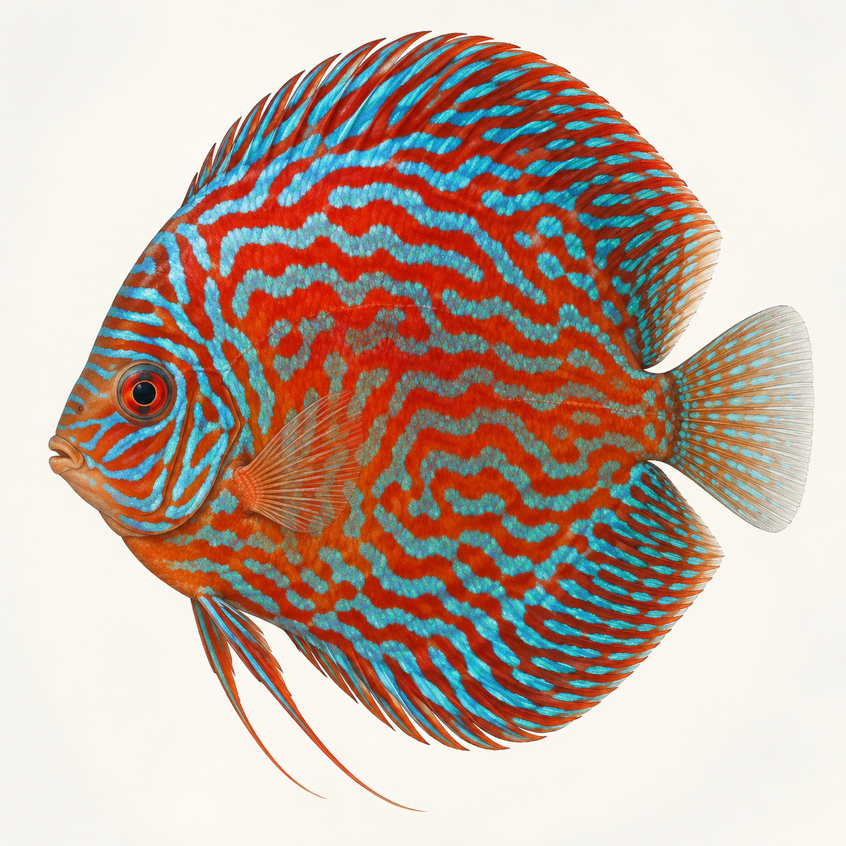 Flora Turquoise Discus – 100–115 mm
