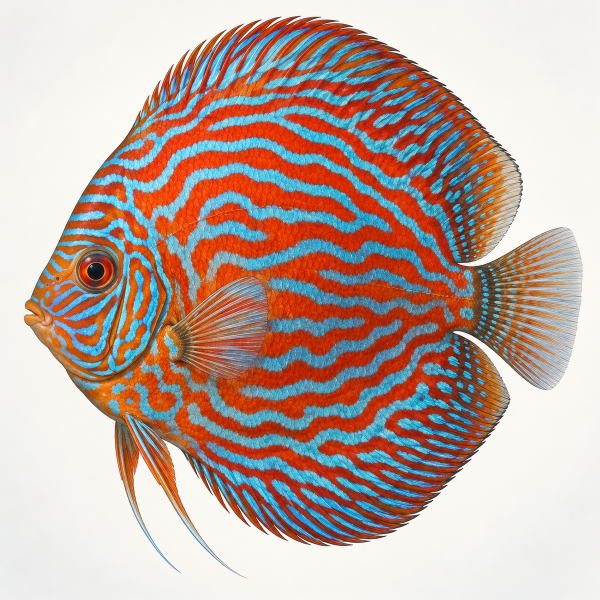 Flora Turquoise Discus – 70–80 mm