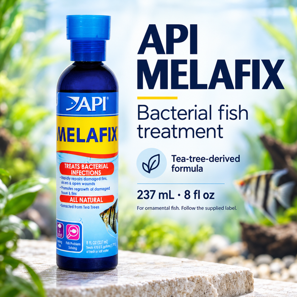 API MELAFIX Bacterial Fish Treatment 237 mL (8 fl oz) — product purpose and pack size