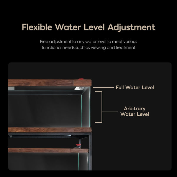 H18 Double-Layer 2000 mm Aquarium & Cabinet – North American Black Walnut (030)