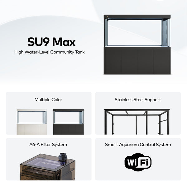SU9max 2000 mm Aquarium & Cabinet – Jazz White (019)