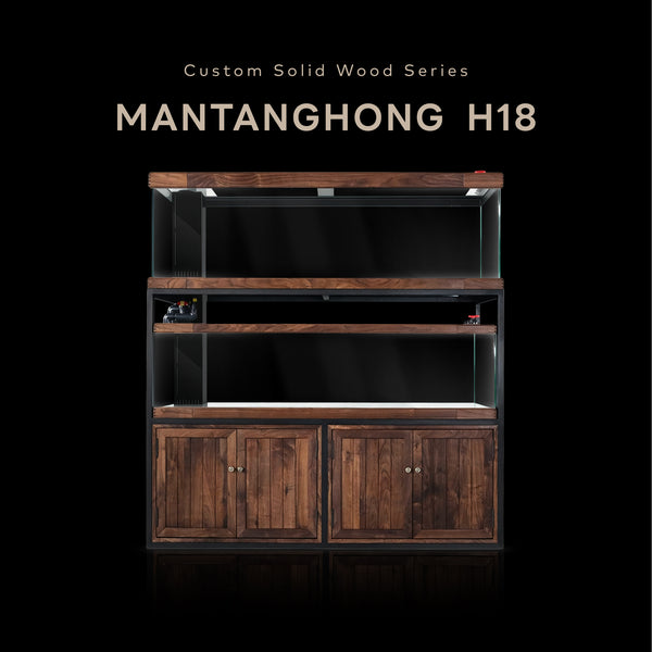 H18 Double-Layer 2000 mm Aquarium & Cabinet – North American Black Walnut (030)
