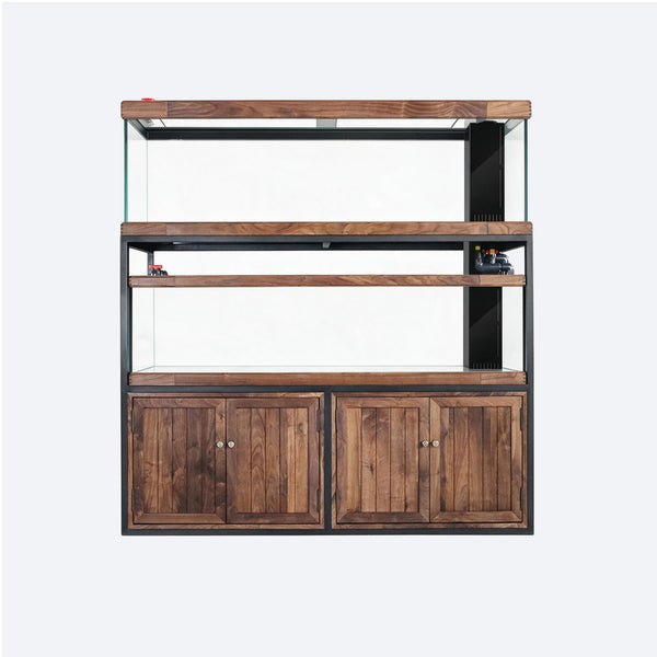 H18 Double-Layer 2000 mm Aquarium & Cabinet – North American Black Walnut