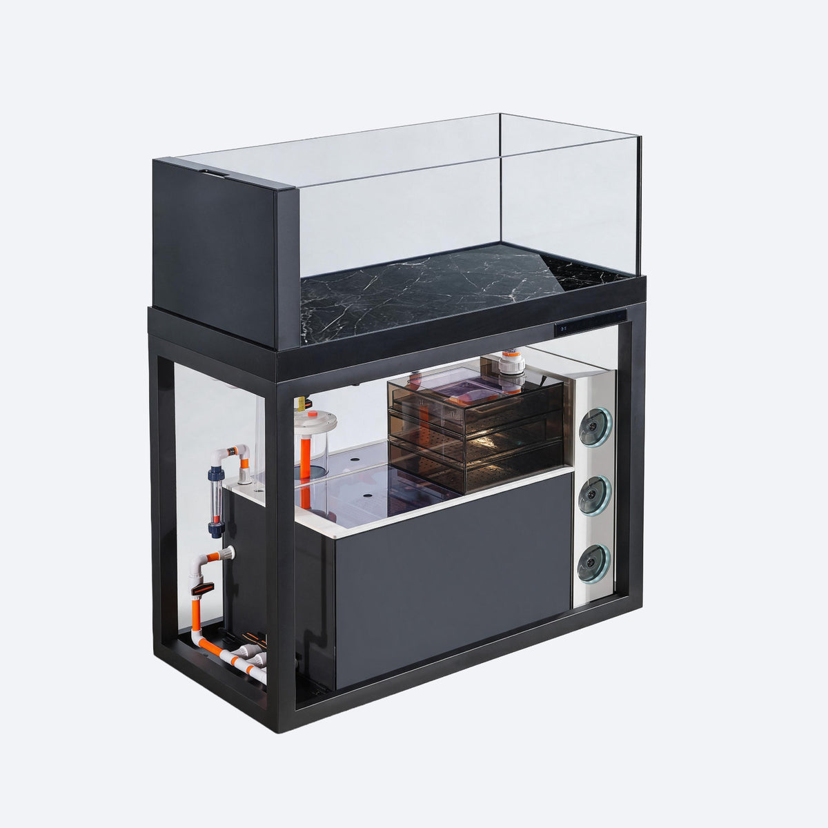 M7 1600 mm Aquarium & Cabinet – Black Frame