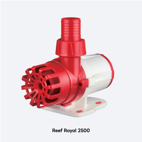 ZKSJ Reef Royal 2500 DC aquarium pump with red intake and outlet