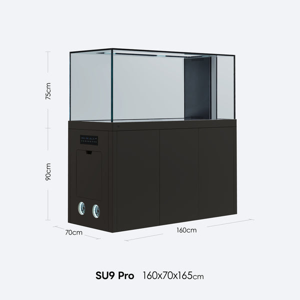 SU9pro 1600 mm Aquarium & Cabinet – Meteorite Grey