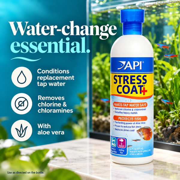 API Stress Coat+ 473 mL water conditioner with aloe vera