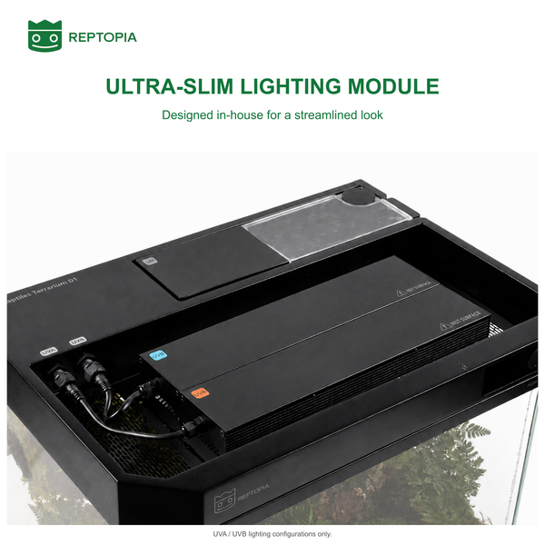 REPTOPIA D1 Smart Reptile Enclosure – Black Complete Kit