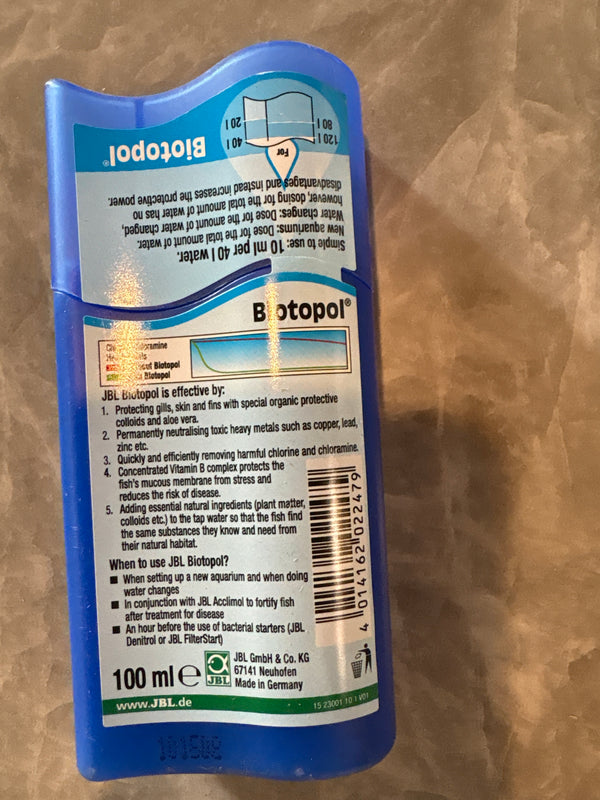 JBL Biotopol Water Conditioner 100 mL (approx. 3.4 fl oz)