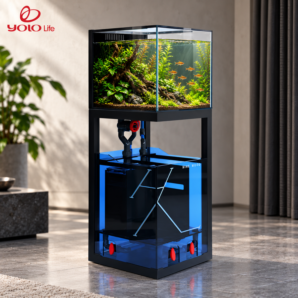 NINEWOOD M3D Aquarium - Black — styled view