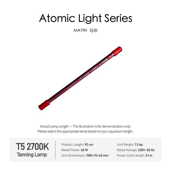 Mayin Full Spectrum LED Aquarium Light, Glass Fish Tank Lamp, Touch