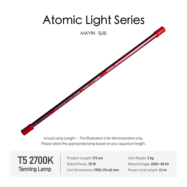 Mayin Full Spectrum LED Aquarium Light, Glass Fish Tank Lamp, Touch