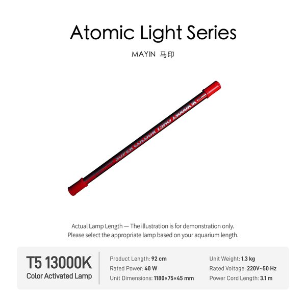 Mayin Full Spectrum LED Aquarium Light, Glass Fish Tank Lamp, Touch