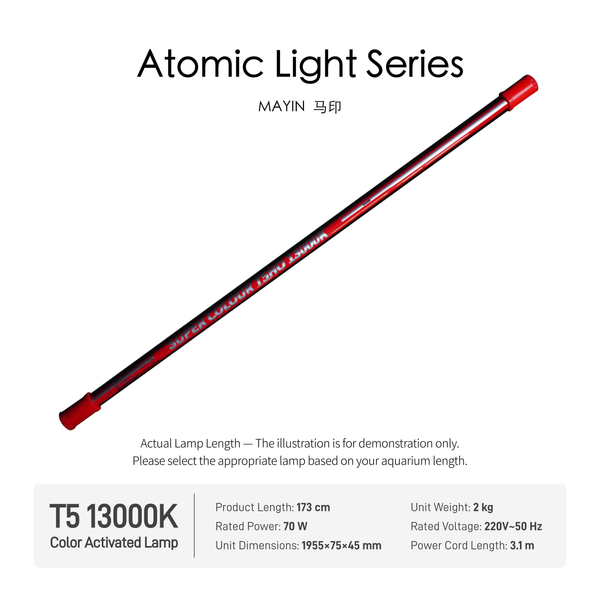 Mayin Full Spectrum LED Aquarium Light, Glass Fish Tank Lamp, Touch