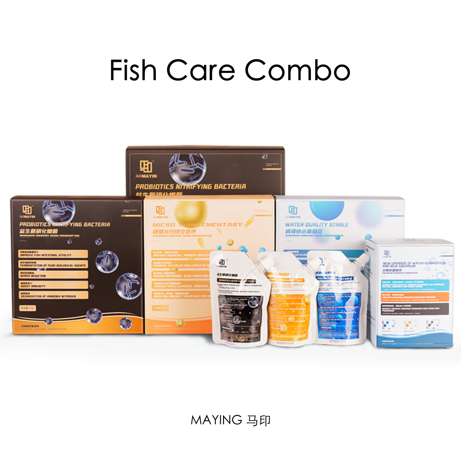 Mayin Nitrifying Bacteria Solution, Aquarium Water Purifier & Stabilizer for Ornamental Fish