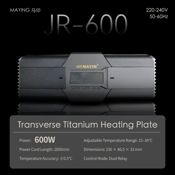 Mayin Heating Rod, 0.5℃ Titanium Tank Heater, for Fish, Tanks, Arowana