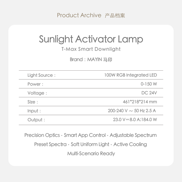 Mayin Aquarium LED, Full Spectrum Tank Lamp, Fish Light for Plants